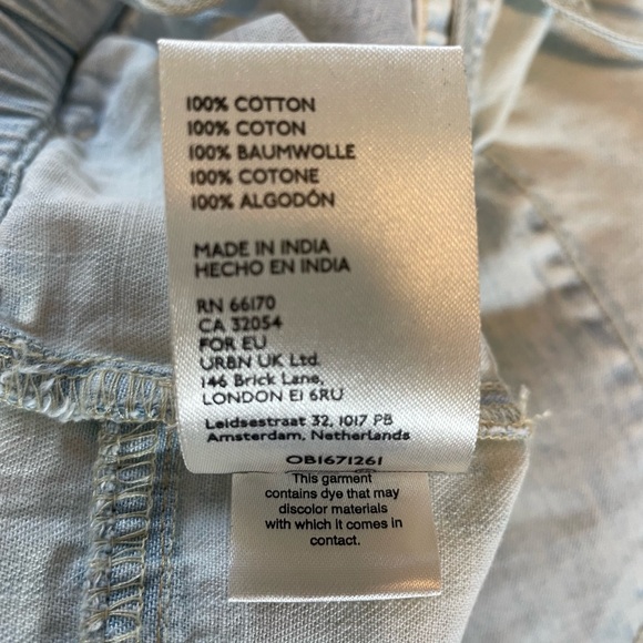 Free People We the Free Low-Rise Balloon Jeans - Light Wash, Drawstring, Size M - Picture 5 of 6